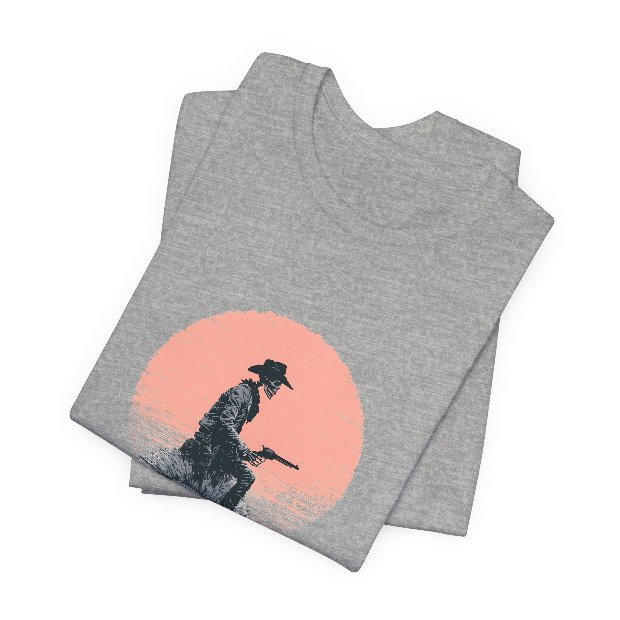 Cowboy Skeleton Snail Rider Unisex T-Shirt – Weird West Graphic Tee