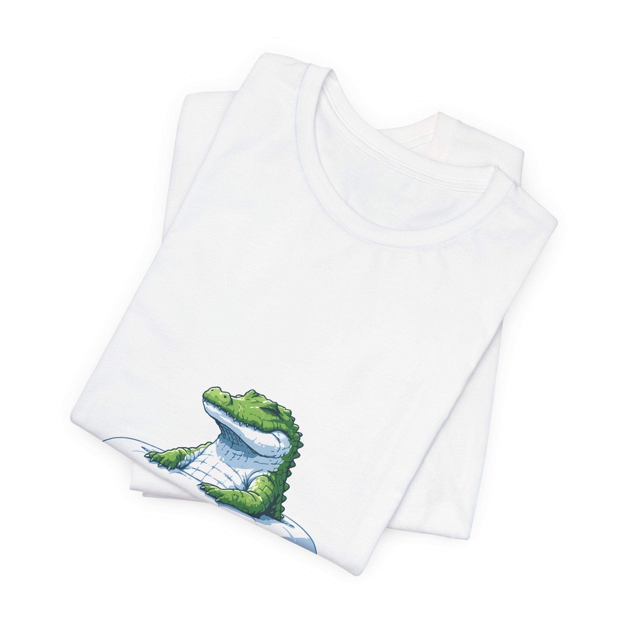 Pool Float Crocodile Unisex T-Shirt – Funny Summer Graphic Tee