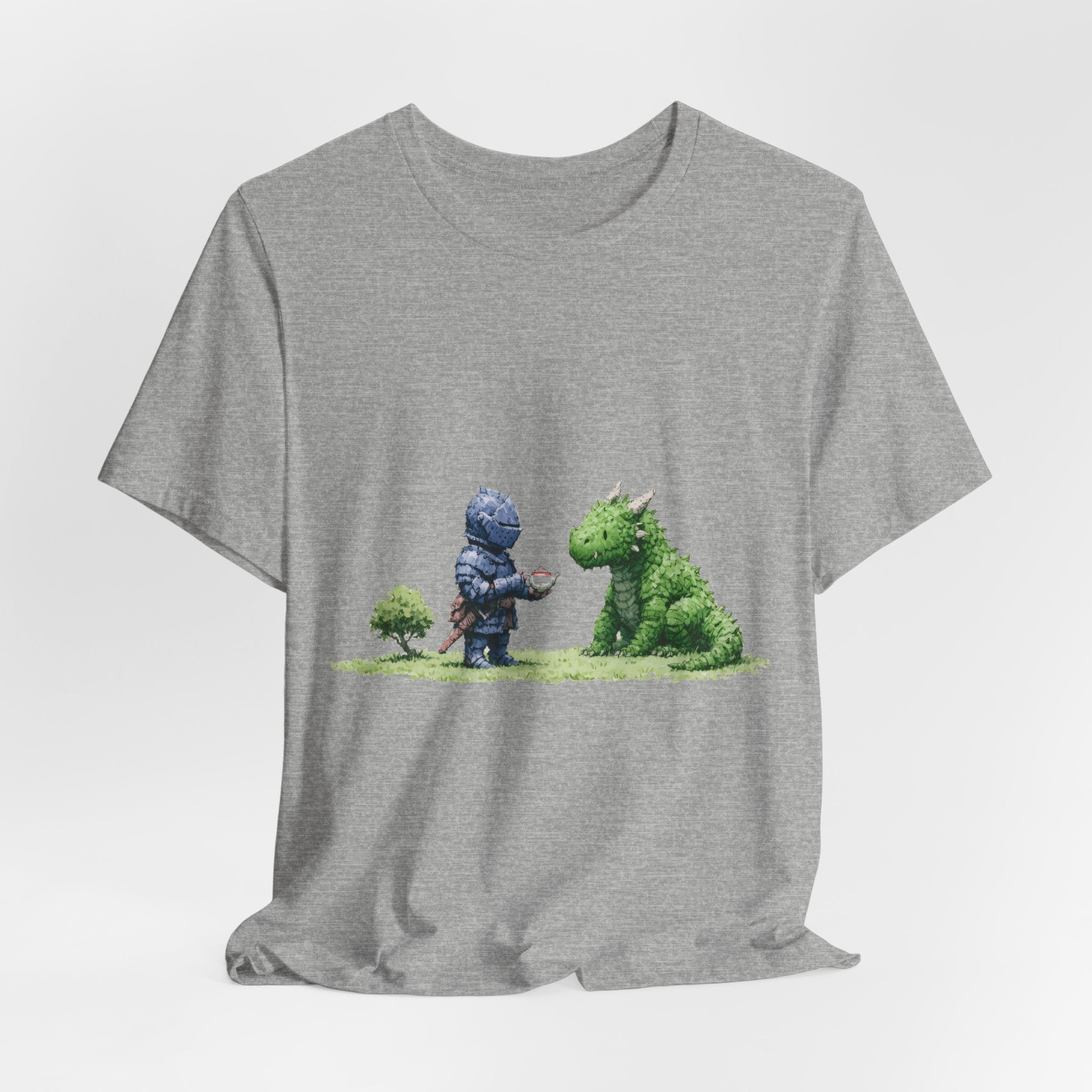 Knight and Hedge Dragon Tea Unisex T-Shirt – Whimsical Fantasy Tee