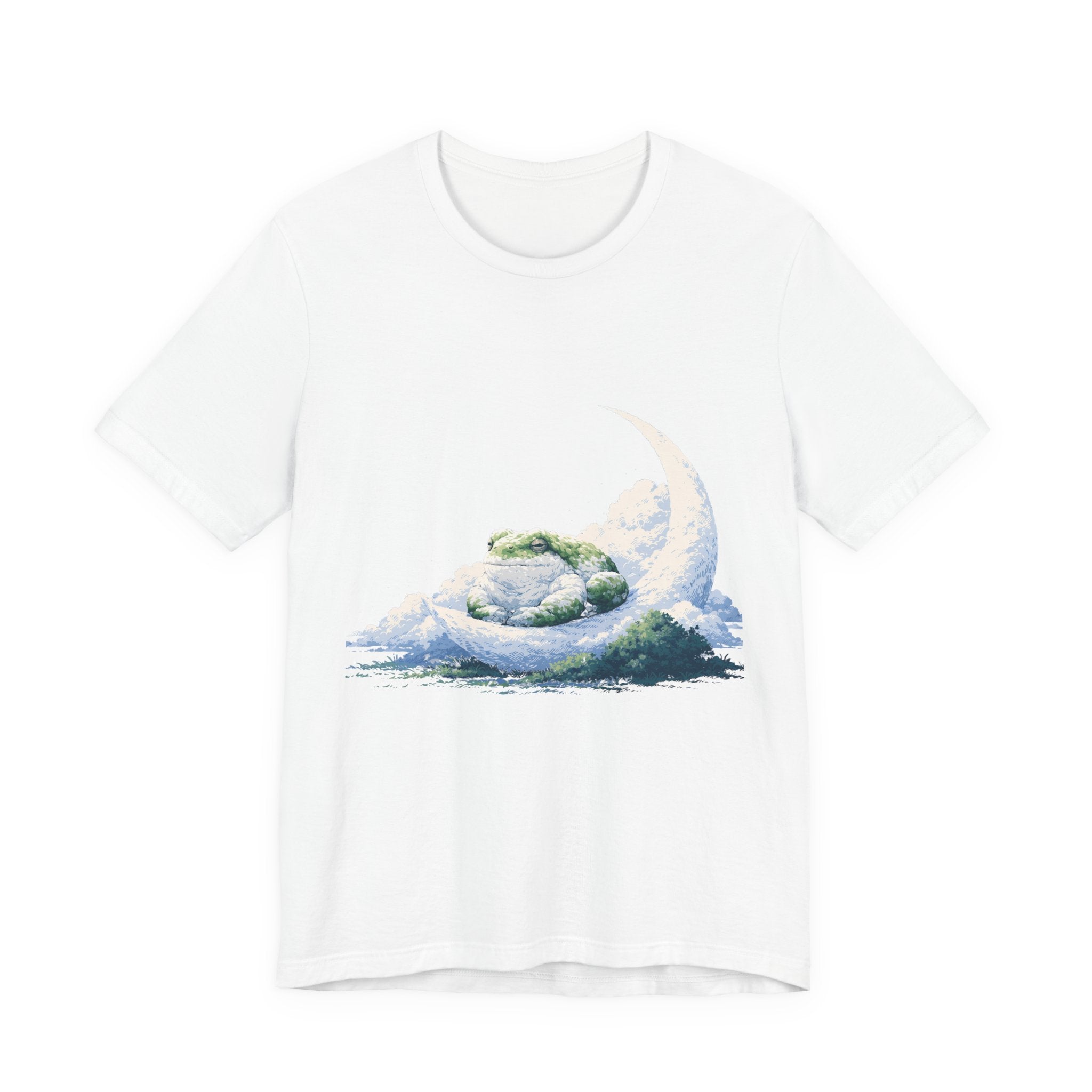 Sleeping Moon Frog Unisex T-Shirt – Dreamy Celestial Graphic Tee