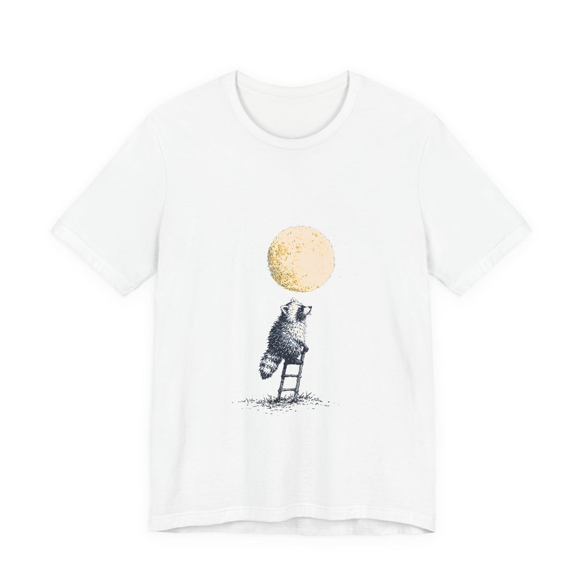 Moon Thief Raccoon Unisex T-Shirt – Whimsical Graphic Tee