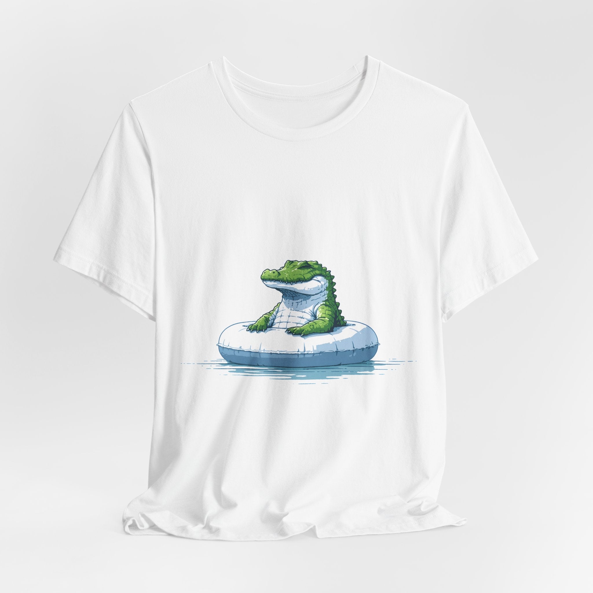 Pool Float Crocodile Unisex T-Shirt – Funny Summer Graphic Tee