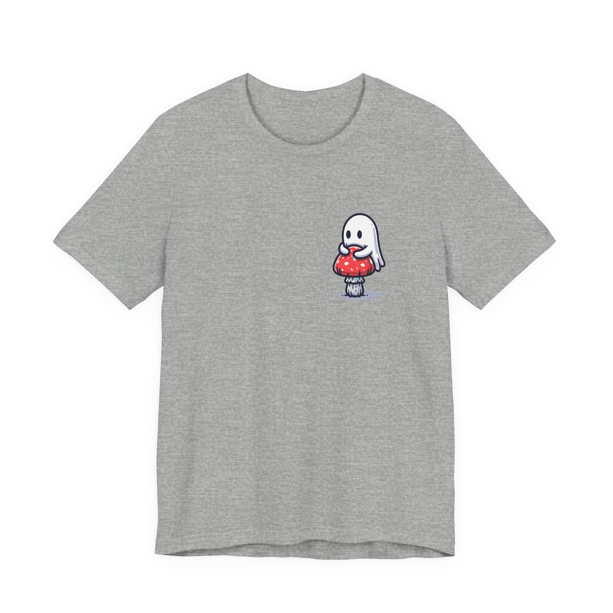 Tiny Ghost and Mushroom Unisex T-Shirt – Cute Spooky Graphic Tee