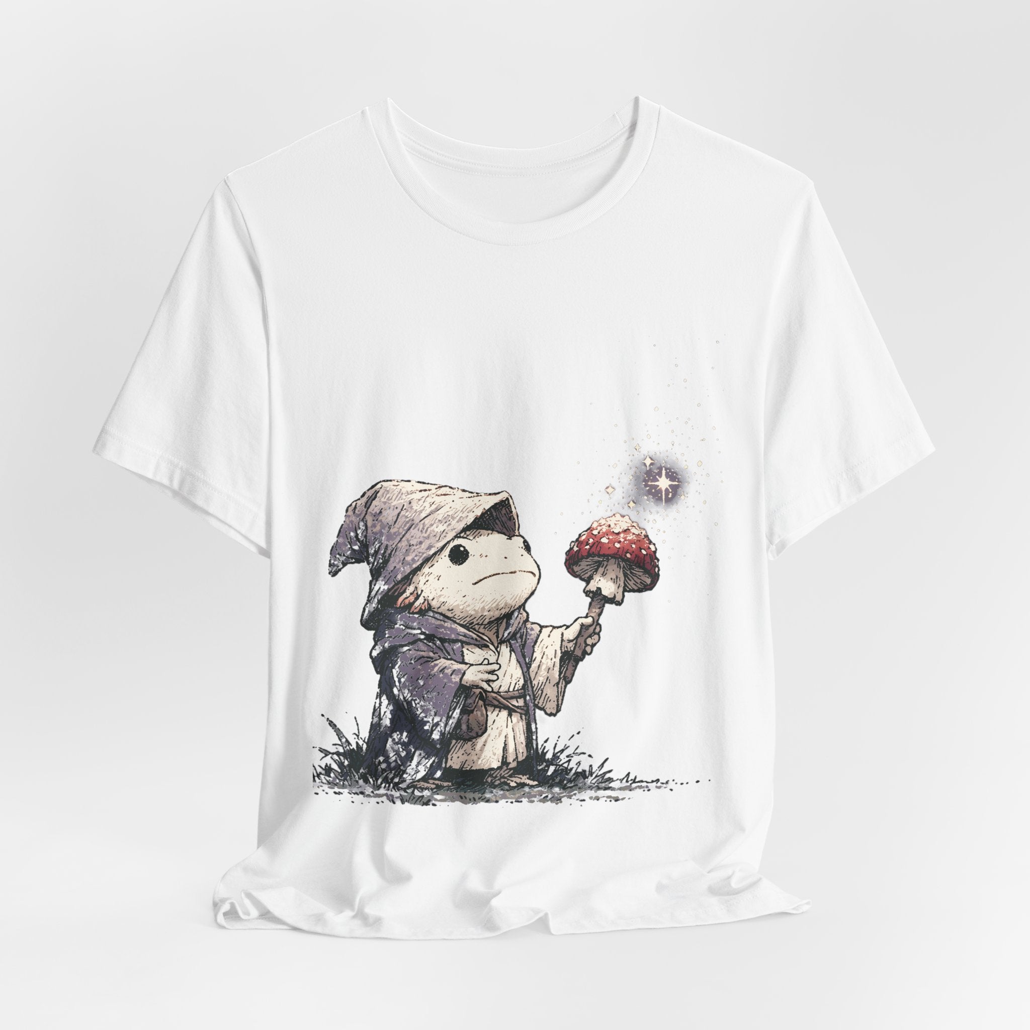 Frog Wizard Mushroom Unisex T-Shirt – Fantasy Magic Graphic Tee