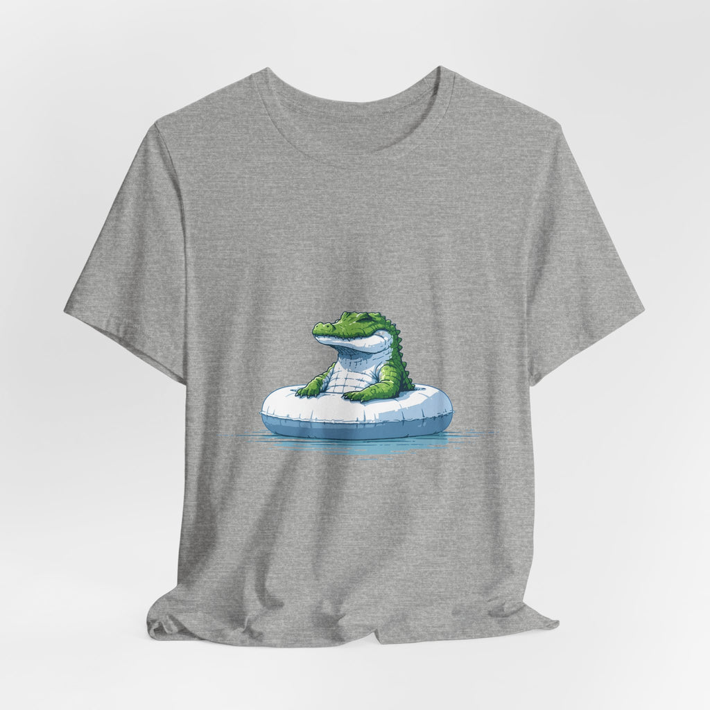Pool Float Crocodile Unisex T-Shirt – Funny Summer Graphic Tee