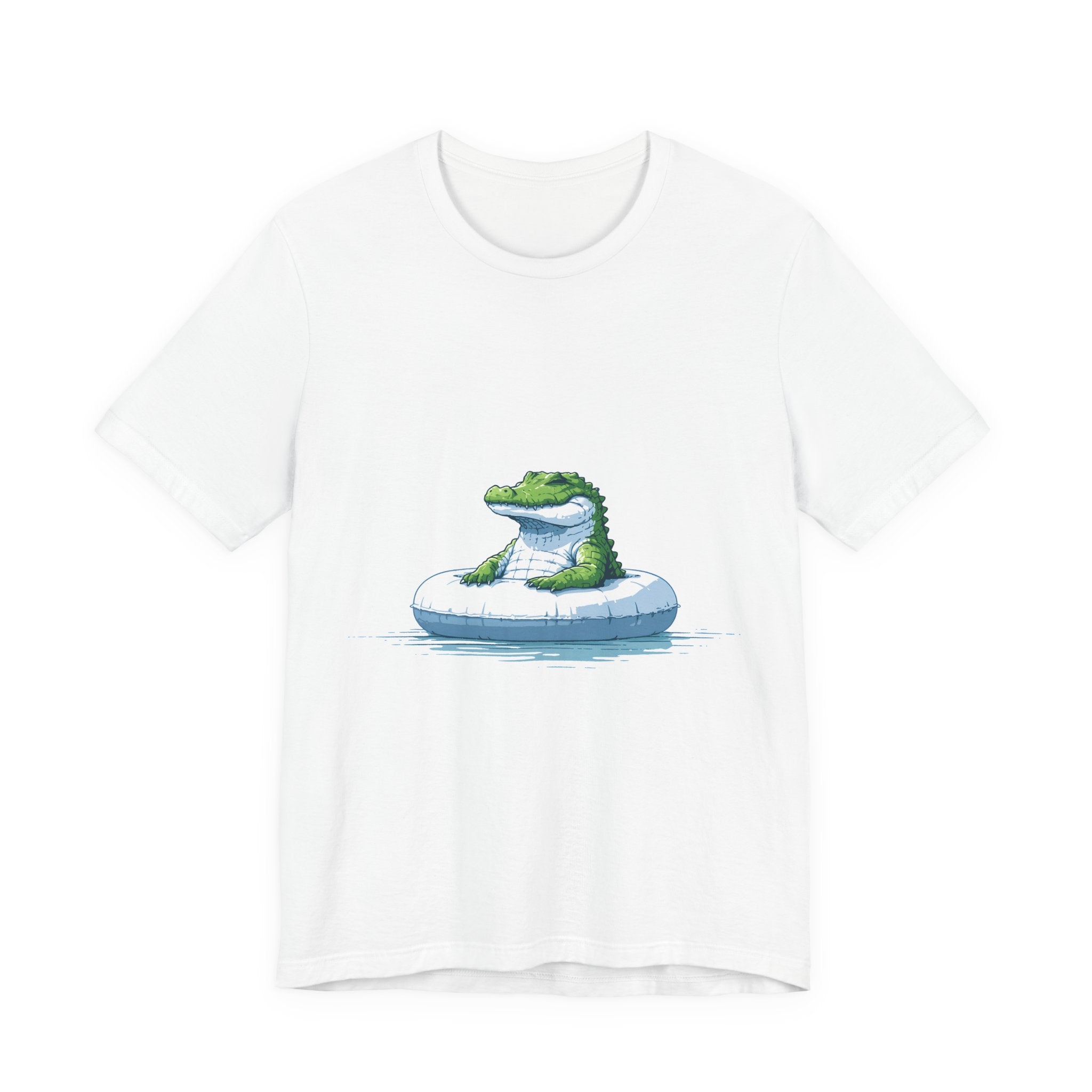 Pool Float Crocodile Unisex T-Shirt – Funny Summer Graphic Tee