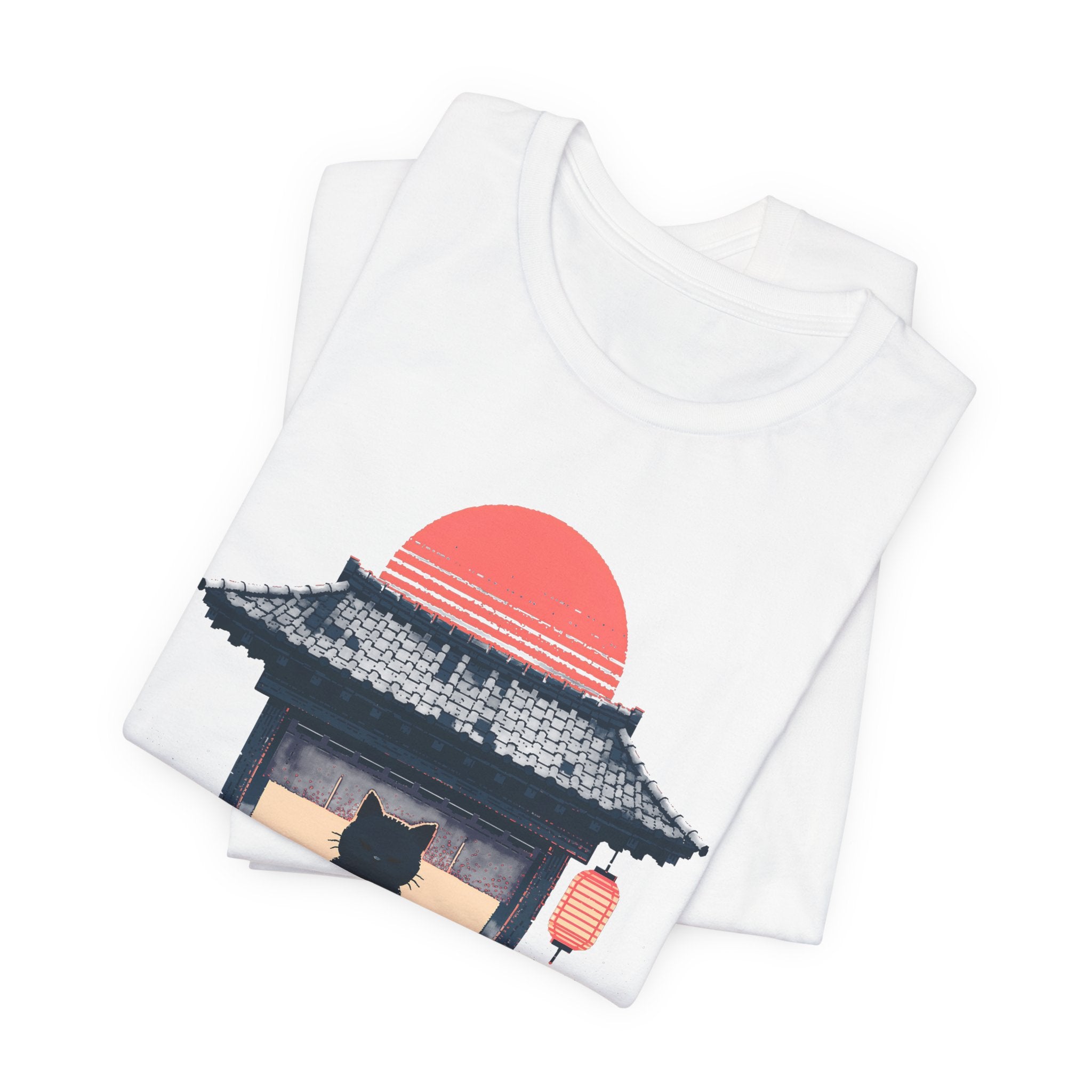 Midnight Ramen Cat Unisex T-Shirt – Japanese Cat Graphic Tee
