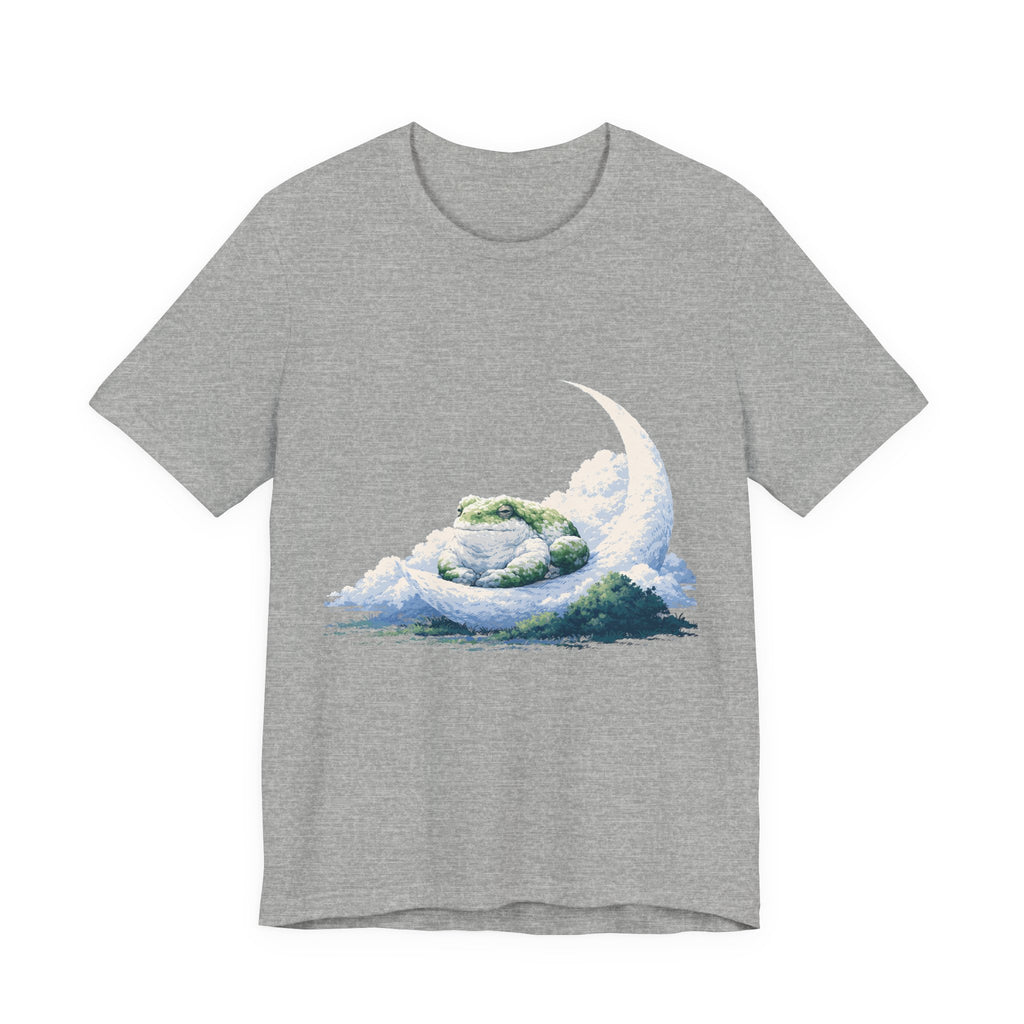 Sleeping Moon Frog Unisex T-Shirt – Dreamy Celestial Graphic Tee