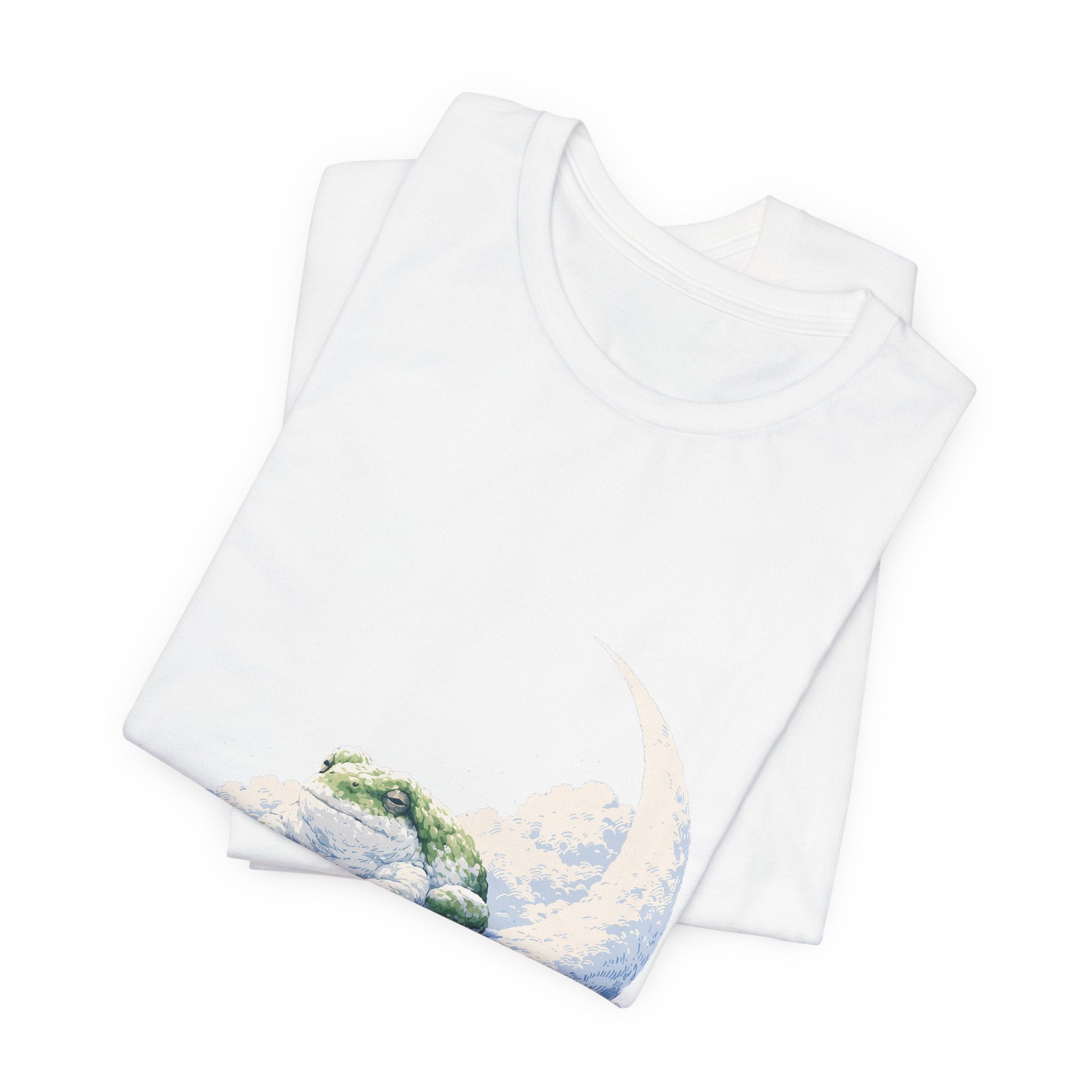 Sleeping Moon Frog Unisex T-Shirt – Dreamy Celestial Graphic Tee