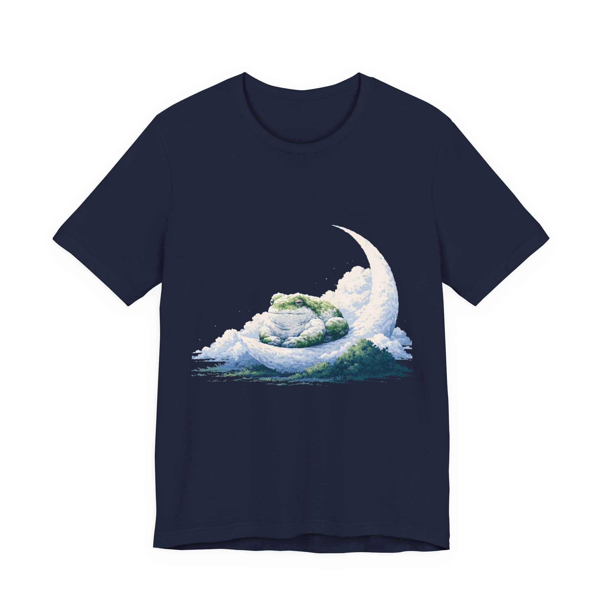 Sleeping Moon Frog Unisex T-Shirt – Dreamy Celestial Graphic Tee