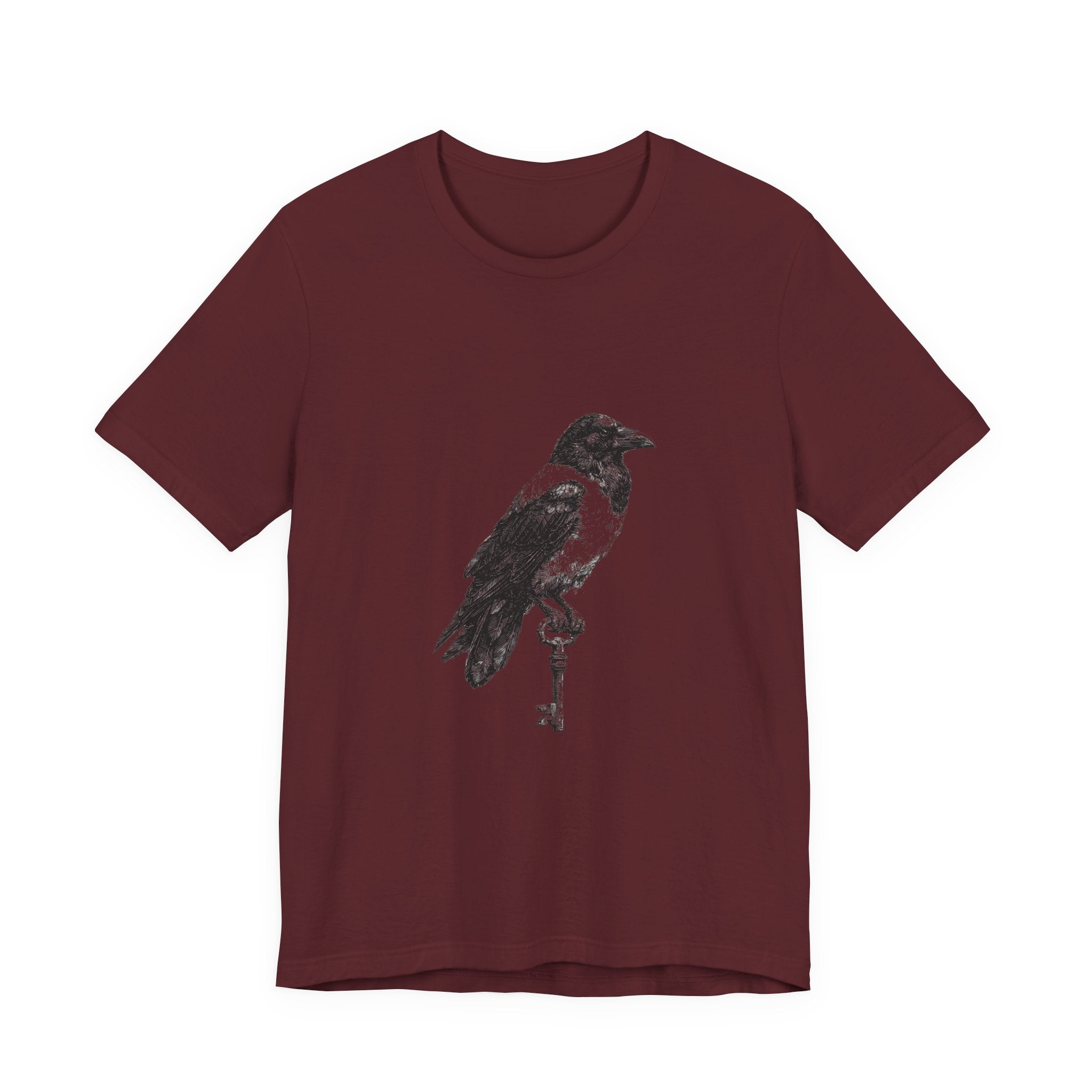 Raven Key Unisex T-Shirt – Gothic Bird Graphic Tee