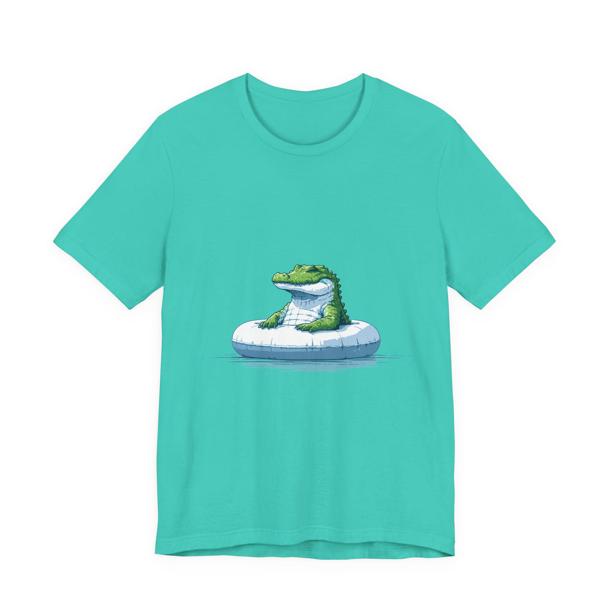 Pool Float Crocodile Unisex T-Shirt – Funny Summer Graphic Tee