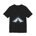 Paper Boat Cat Unisex T-Shirt – Moonlit Ocean Graphic Tee