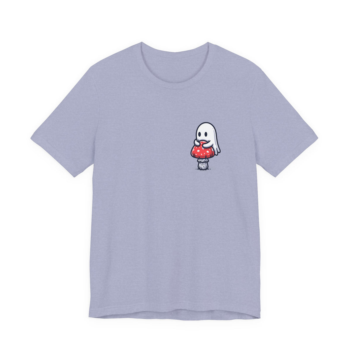 Tiny Ghost and Mushroom Unisex T-Shirt – Cute Spooky Graphic Tee