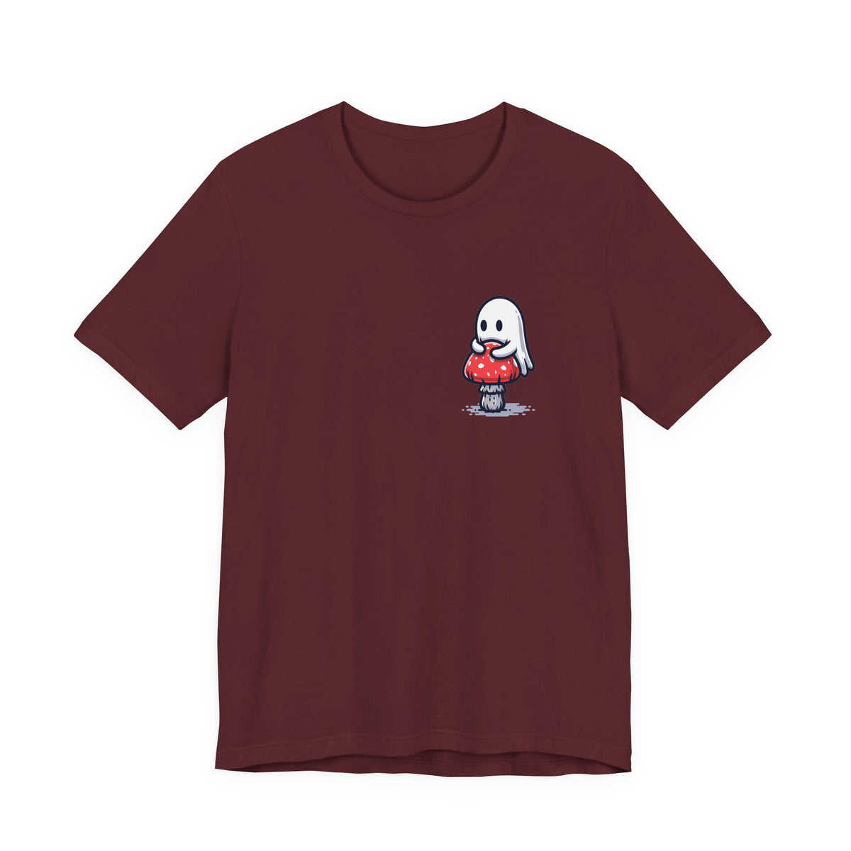 Tiny Ghost and Mushroom Unisex T-Shirt – Cute Spooky Graphic Tee