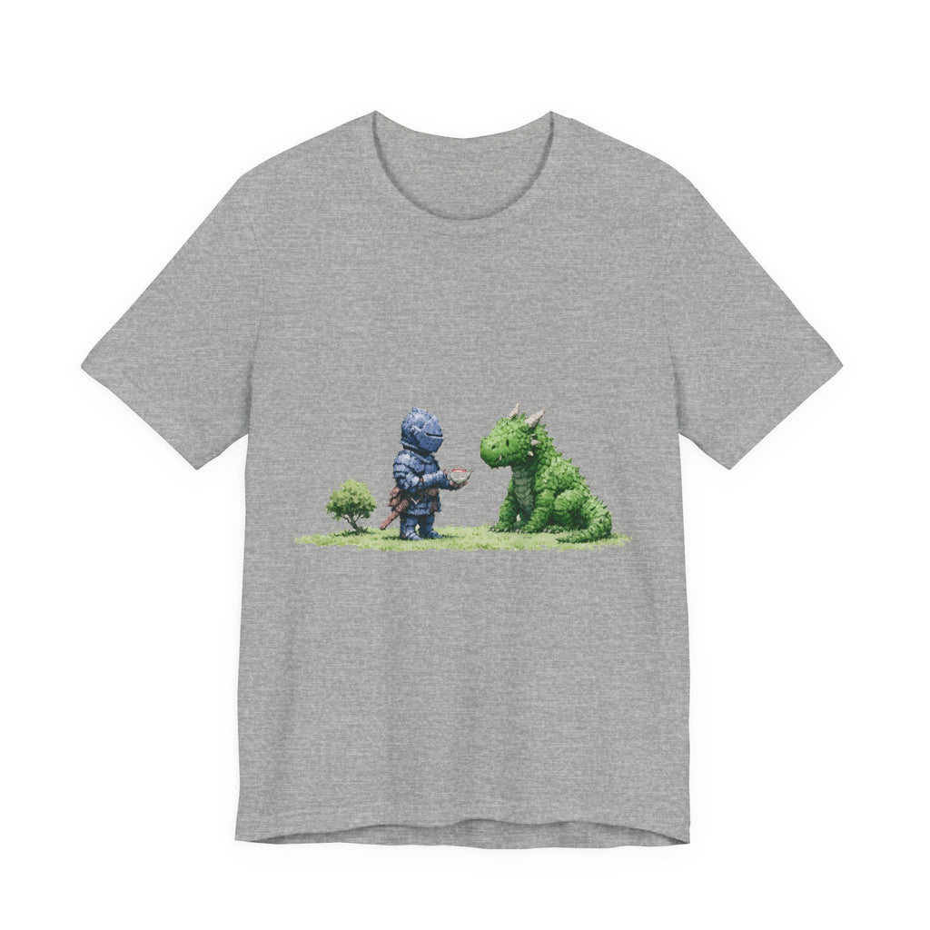 Knight and Hedge Dragon Tea Unisex T-Shirt – Whimsical Fantasy Tee