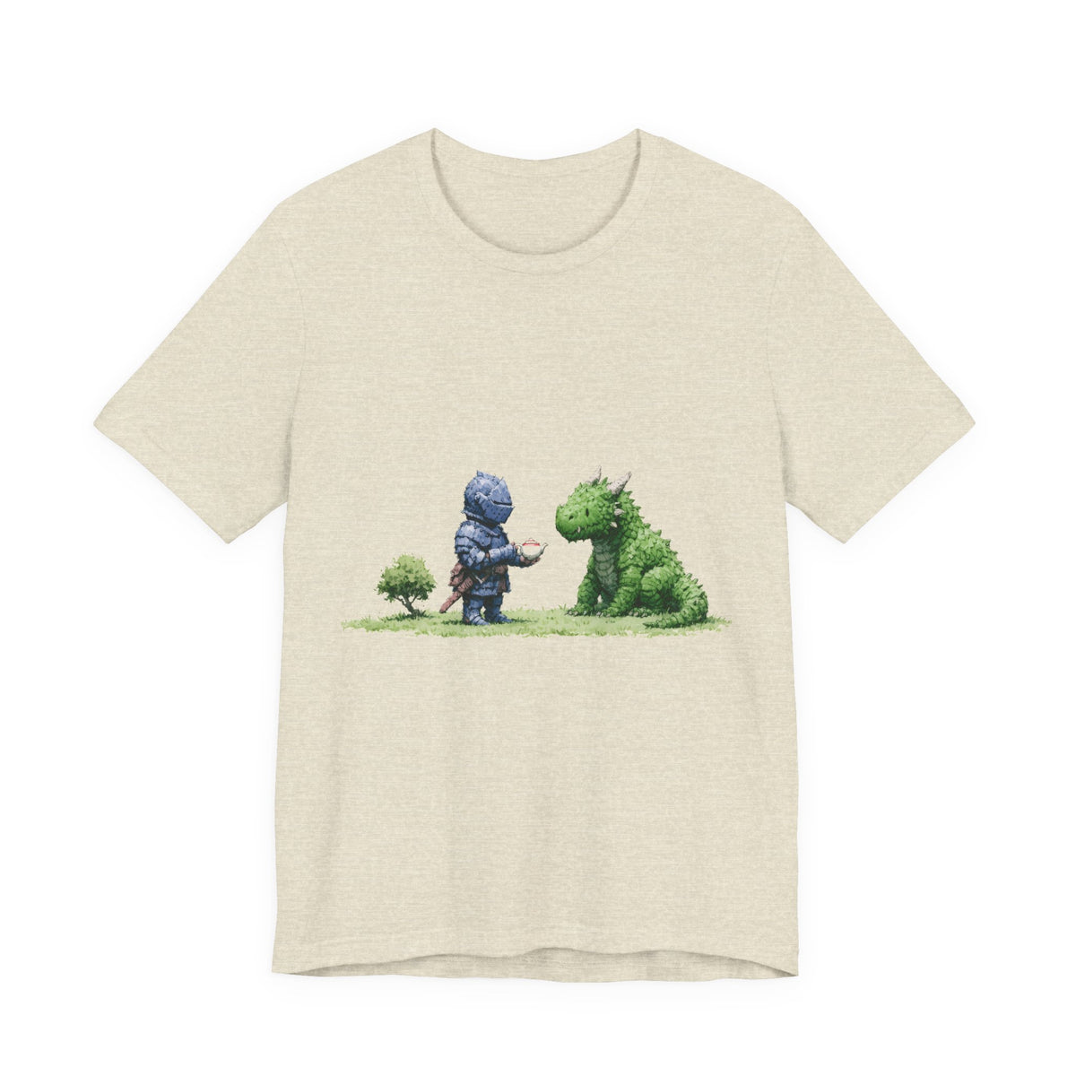 Knight and Hedge Dragon Tea Unisex T-Shirt – Whimsical Fantasy Tee
