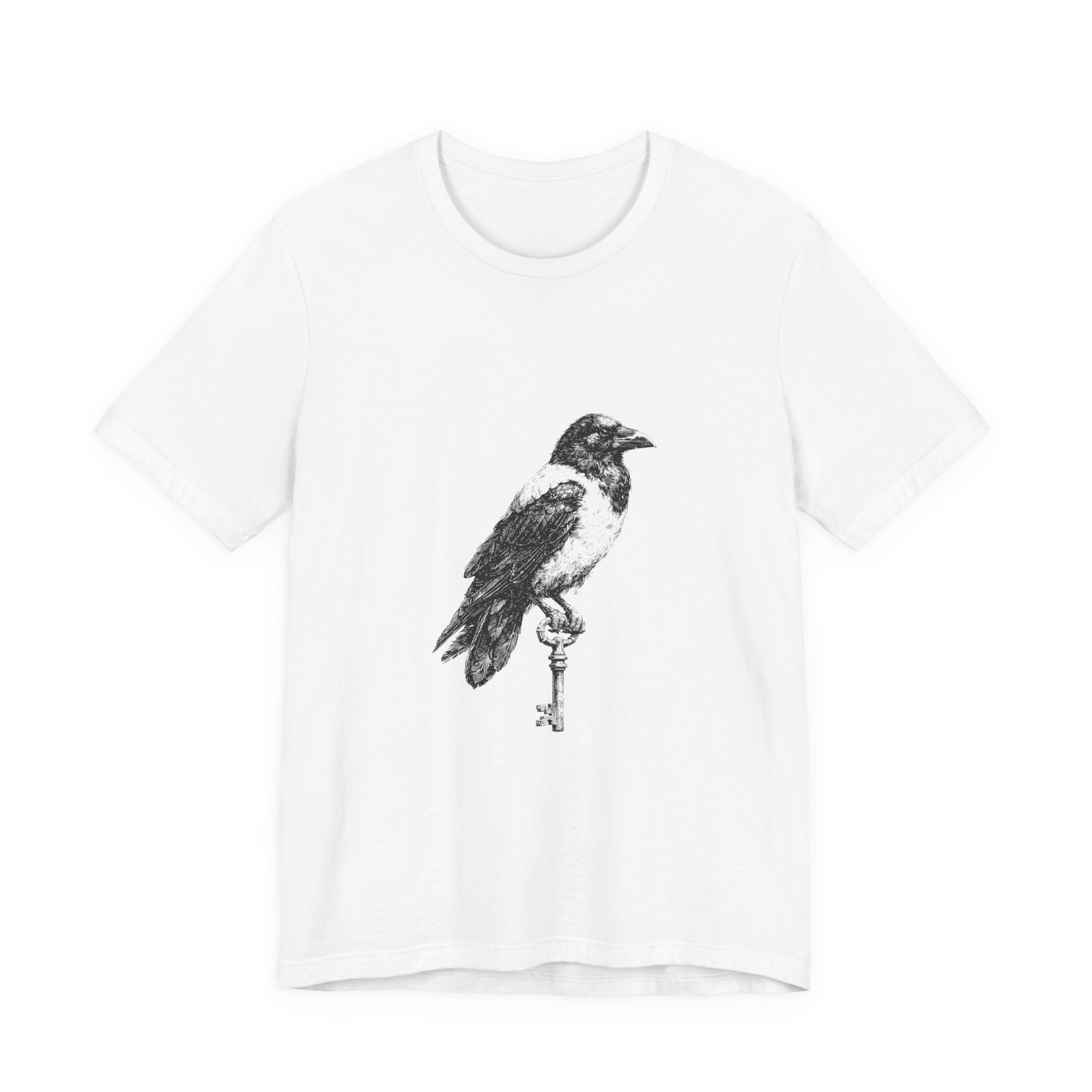 Raven Key Unisex T-Shirt – Gothic Bird Graphic Tee