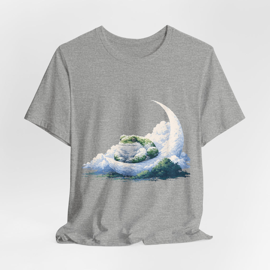 Sleeping Moon Frog Unisex T-Shirt – Dreamy Celestial Graphic Tee