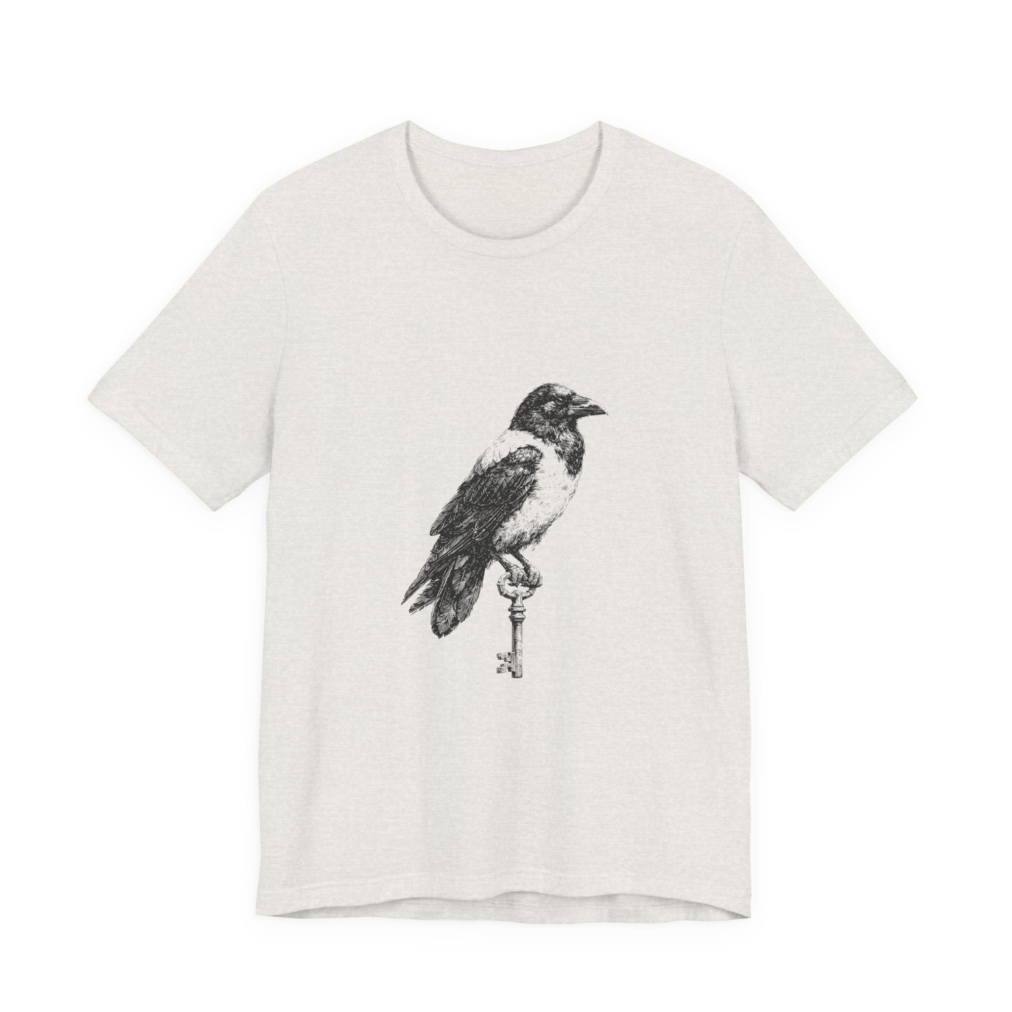 Raven Key Unisex T-Shirt – Gothic Bird Graphic Tee