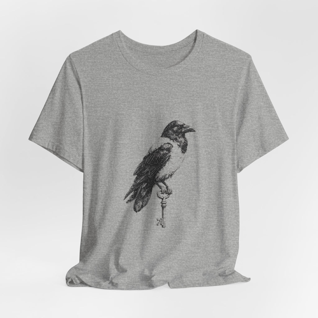Raven Key Unisex T-Shirt – Gothic Bird Graphic Tee