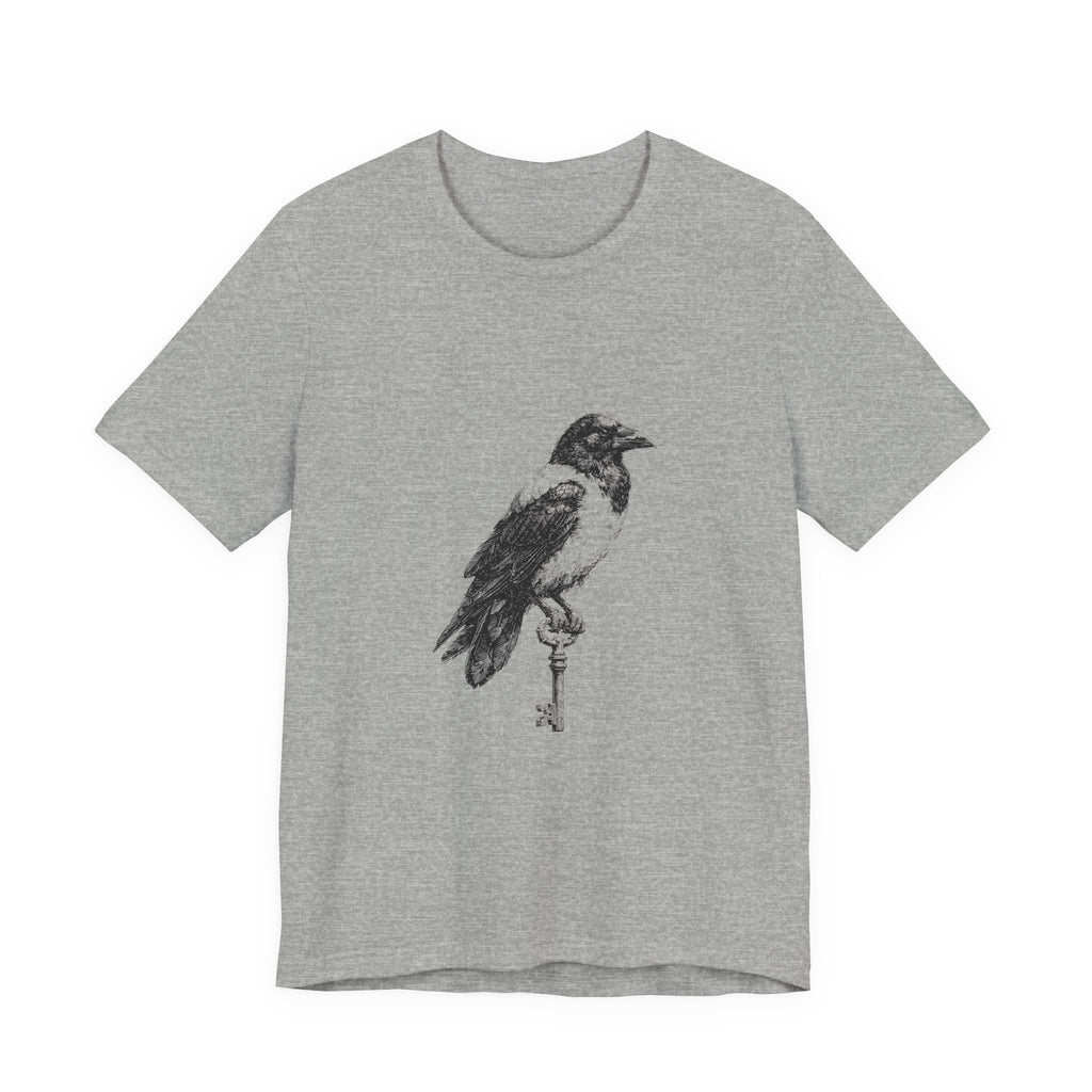 Raven Key Unisex T-Shirt – Gothic Bird Graphic Tee