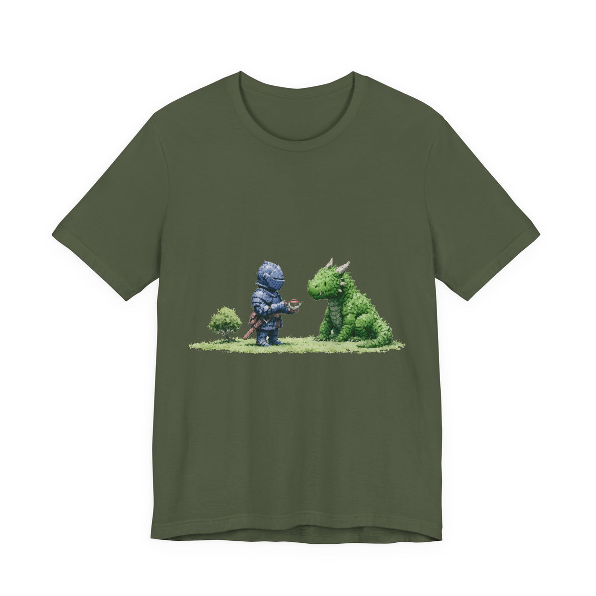 Knight and Hedge Dragon Tea Unisex T-Shirt – Whimsical Fantasy Tee