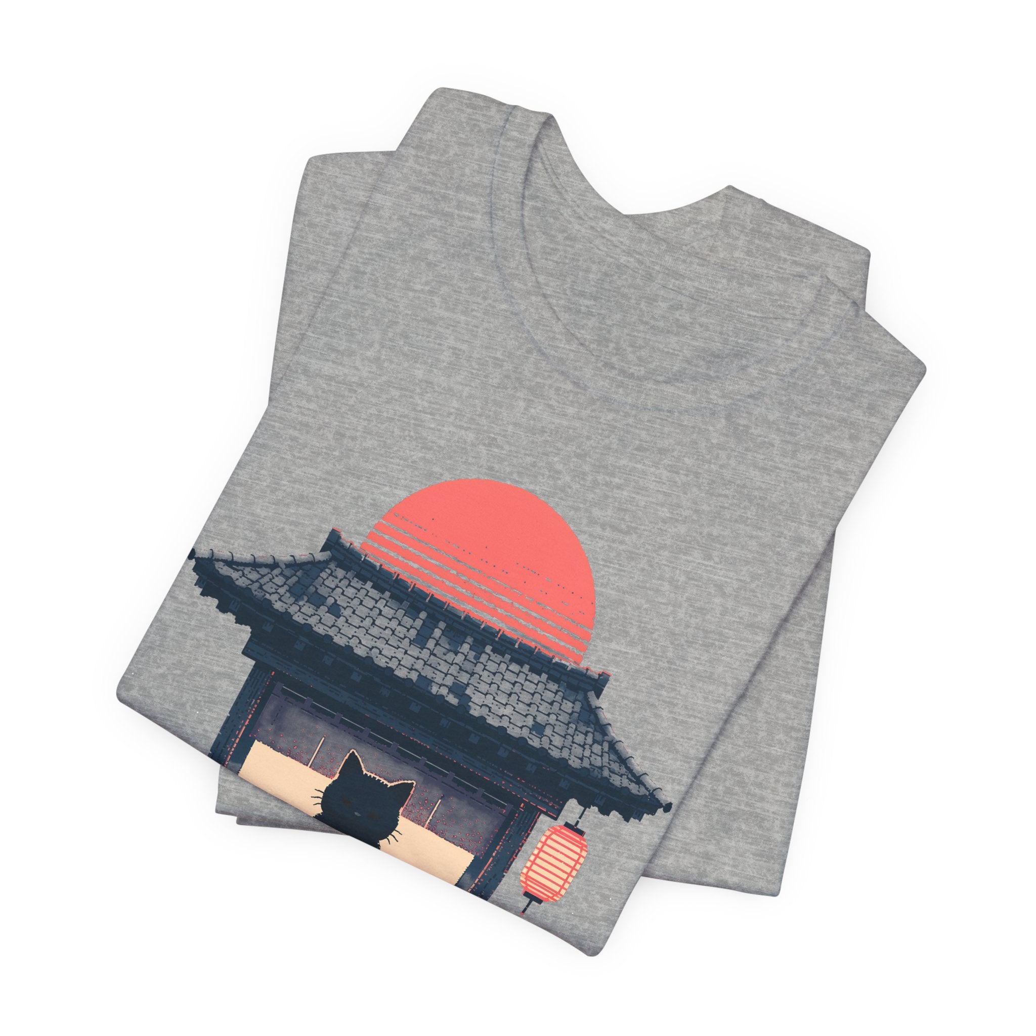 Midnight Ramen Cat Unisex T-Shirt – Japanese Cat Graphic Tee